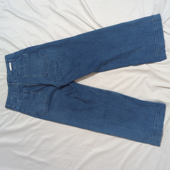 Anthropologie The Colette Crop Wide-Leg Jeans by Maeve, Color Palms Wash Size 28 - Picture 6 of 16